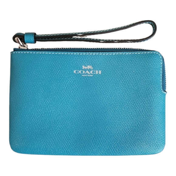 Coach Blue Wristlet - Picture 1 of 4